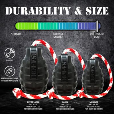 Image showing  Magnum Grenade Tug and Retrieving Rope Dog Toy