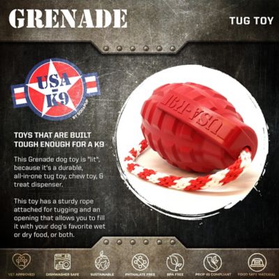 Image showing  Grenade Tug and Retrieving Rope Dog Toy
