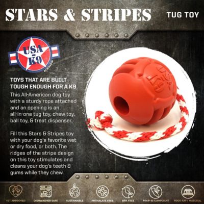 Image showing  Stars and Stripes Tug and Retrieving Rope Dog Toy