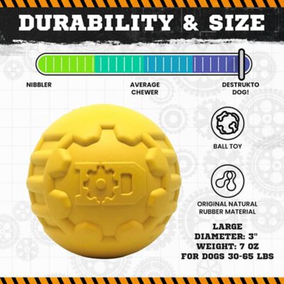 Image showing  ID Ball Rubber Dog Chew Toy