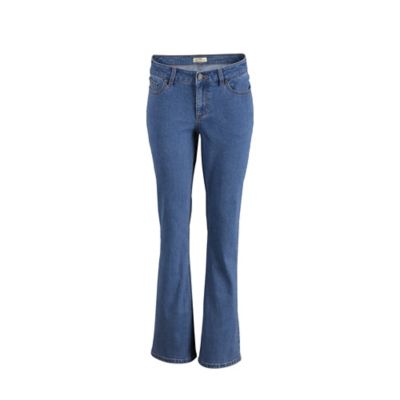 Blue Mountain Straight Fit Mid-Rise 5-Pocket Bootcut Jeans This brand is my go to work jeans for ranch work