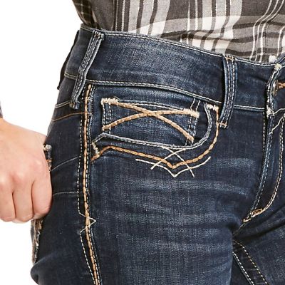 Image showing 3 th Ariat Women's Slim Fit Mid-Rise REAL Entwined Bootcut Jeans