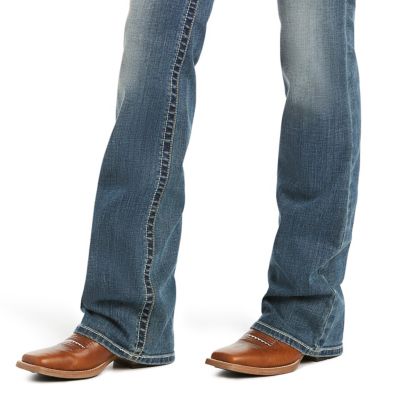 Image showing  Women's Mid-Rise Whipstitch Bootcut Jeans