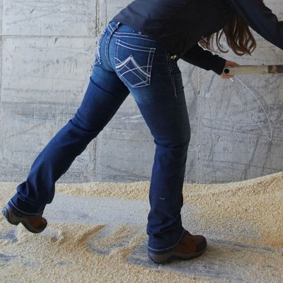 Image showing  Women's Mid-Rise Whipstitch Bootcut Jeans