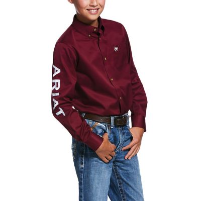 Image showing  Boy's Casual Series Long Sleeve Western Shirt