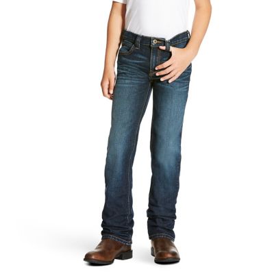 Ariat Boys' Slim Fit Natural-Rise B5 Stretch Legacy Straight Leg Jeans