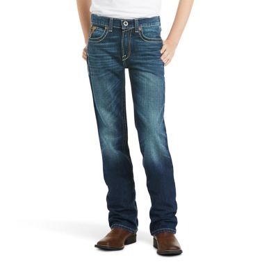 Ariat Boys' Straight Fit Natural-Rise B5 Slim Boundary Straight Leg Jeans