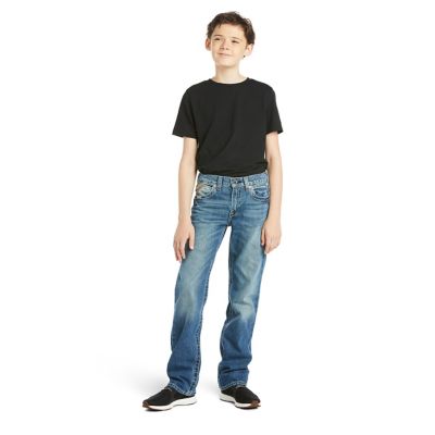 Image showing 5 th Ariat Boys' B5 Slim Charger Straight Leg Jeans