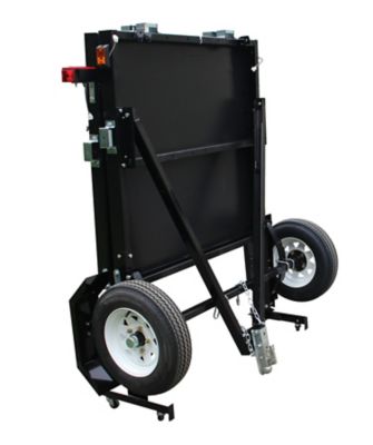 Image showing  4 ft. x 8 ft. Black Powder-Coat Folding Multi-Use Utility Trailer, 1,450 lb. Max Capacity, DOT Rated Tires