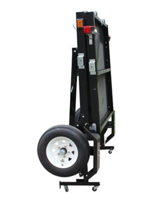 Image showing  4 ft. x 8 ft. Black Powder-Coat Folding Multi-Use Utility Trailer, 1,450 lb. Max Capacity, DOT Rated Tires