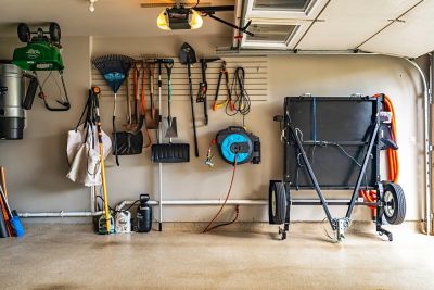 Image showing 7 th DK2 4 x 8ft. Black Powder-Coat Folding Multi-Use Utility Trailer, 1,450 lb. Max Capacity, DOT Rated Tires