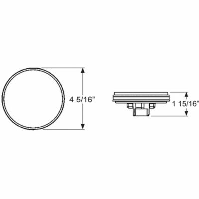 Image showing  4 in. 12V Sealed Round LED Stop/Tail/Turn Light