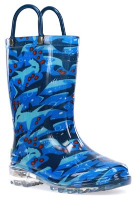 Western Chief Shark Chase Lighted Rain Boots