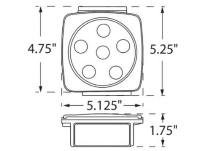 Image showing 5 th Hopkins Towing Solutions 12V LED Submersible Square Trailer Light Kit, Fits Trailers Under 80 in. W, 2-Pack