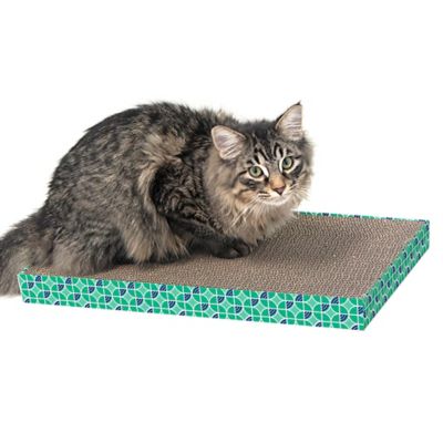 Image showing  XL Cardboard Cat Scratchers, 18 in. x 10 in. x 1.5 in., 3-Pack