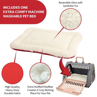 Image showing  Travel Master 1-Door Polyester Pet Carrier with Bed