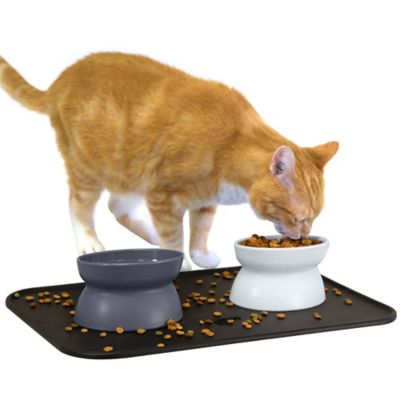 Image showing  Elevated Polypropylene Cat Bowls, 0.6 Cup, 2 ct.