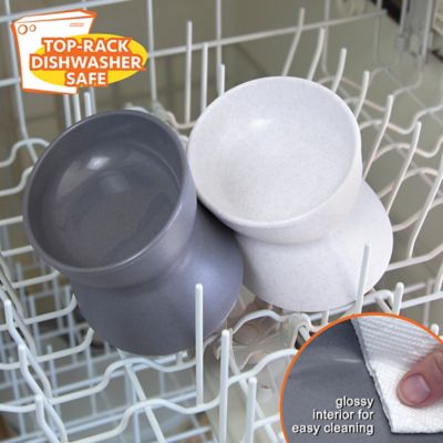 Image showing  Elevated Polypropylene Cat Bowls, 0.6 Cup, 2 ct.