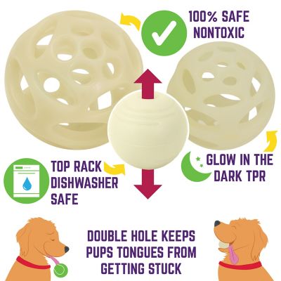 Image showing  Glow Fetch Ball Combo Dog Toys, 4-Pack