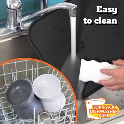 Image showing 5 th Kitty City Elevated Polypropylene Cat Bowl and Placemat Set, 0.6 Cup, 2 Bowls