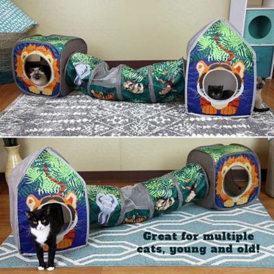 Image showing  36 in. L Jungle Collapsible Cat Play Combo