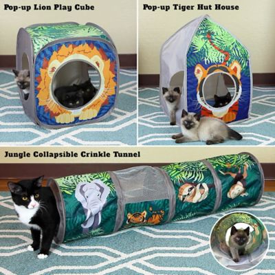 Image showing  36 in. L Jungle Collapsible Cat Play Combo