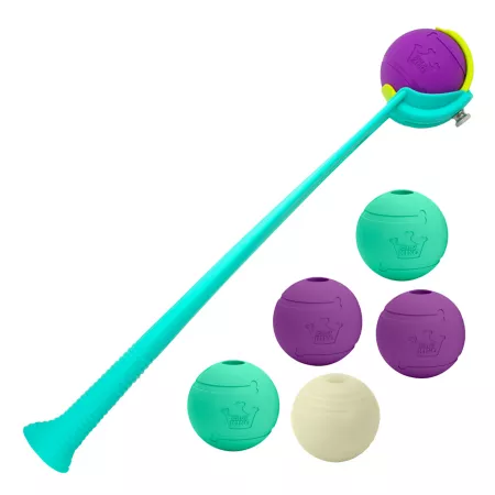 Chew King 3 in Combination ball launcher toy for dogs Dog Fetch Toys