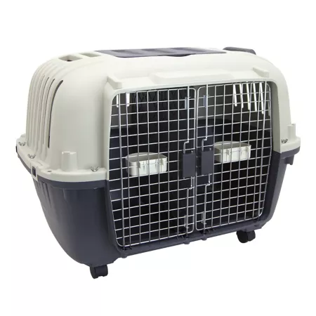 SportPet 2-Door Plastic Dog House 25.25 in x 22 in x 34.5 in. Plastic Crates