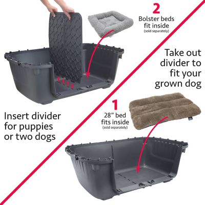 Image showing 6 th SportPet 2-Door Plastic Dog Kennel, 25.25 in. x 22 in. x 34.5 in.