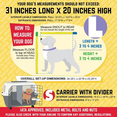 Image showing 8 th SportPet 2-Door Plastic Dog Kennel, 25.25 in. x 22 in. x 34.5 in.