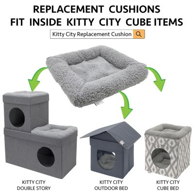 Image showing  36 in. Folding Cat Condo, Gray