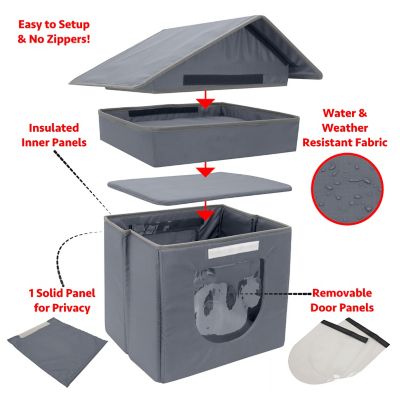 Image showing 5 th Kitty City Outdoor Fabric Cat House