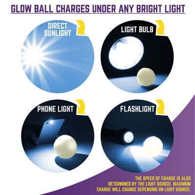 Image showing  3 in. Glow Ball Dog Toys, 2-Pack
