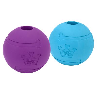Chew King Rubber Ball Dog Toys, 2-Pack