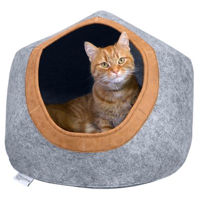 Kitty City Felt Cat Cave Cozy Bed