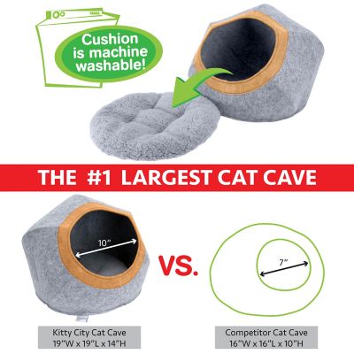 Image showing  Felt Cave Cozy Cat Bed, 19 in.