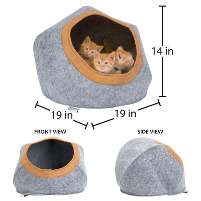 Image showing  Felt Cave Cozy Cat Bed, 19 in.