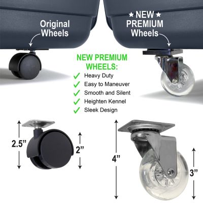 Image showing  Dog Kennel Replacement Wheels for SportPet Designs Kennels, 4-Pack