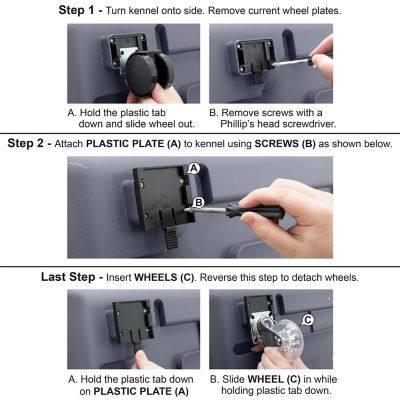 Image showing  Dog Kennel Replacement Wheels for SportPet Designs Kennels, 4-Pack