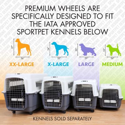 Image showing  Dog Kennel Replacement Wheels for SportPet Designs Kennels, 4-Pack