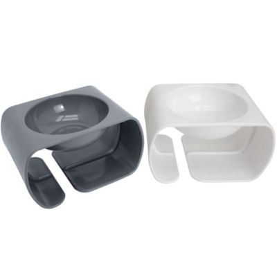 Kitty City Raised Polypropylene Cat Bowls, 1.25 Cups, 2-Bowls