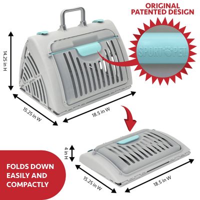 Image showing  1-Door Polyester Cat Carrier and Bed