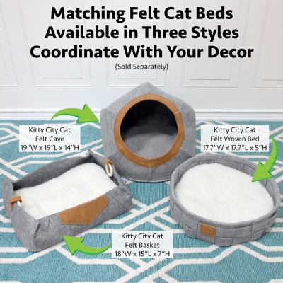 Image showing  Felt Lounge Sleeper Cat Bed, 15 in. x 18 in. x 7 in.