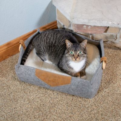 Image showing 5 th Kitty City Felt Lounge Sleeper Cat Bed, 15 in. x 18 in. x 7 in.