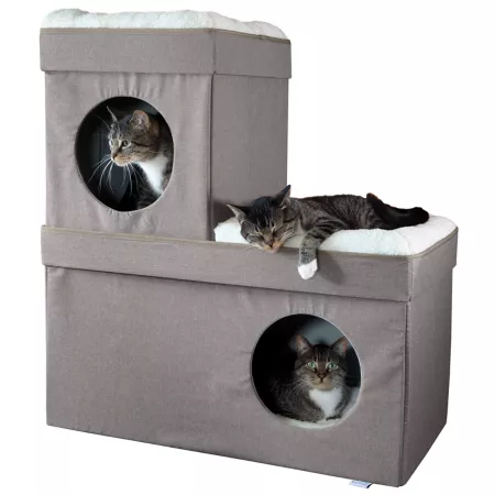 Kitty City Foldable Cat Condo Tan Cat Trees & Condos