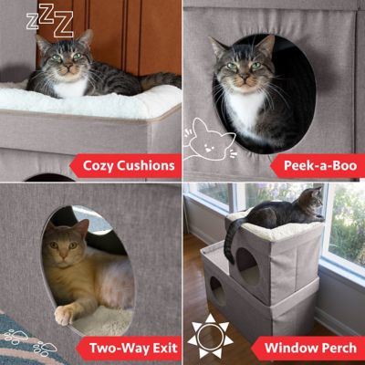 Image showing  36 in. Folding Cat Condo, Tan