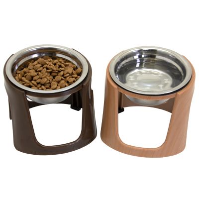 SportPet 1-Cup Raised Stainless Steel Pet Bowls, 2-Pack