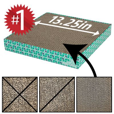 Image showing  Square Corrugated Cat Scratchers, 13.25 in. x 13.25 in. x 2 in., 3-Pack