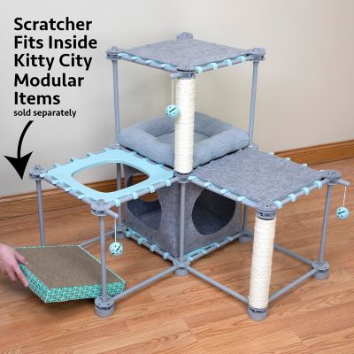 Image showing 5 th Kitty City Square Corrugated Cat Scratchers, 13.25 in. x 13.25 in. x 2 in., 3-Pack