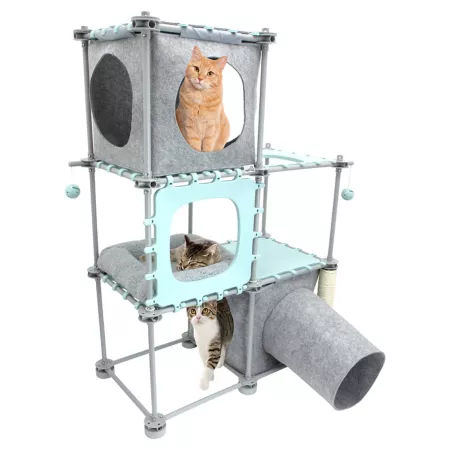 Kitty City Mega Kit 47.5" 2.0 Cat Playset Cat Trees & Condos